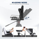 NEEWER BASICS X16B 16" Aluminum Alloy Liftable Teleprompter, view 3