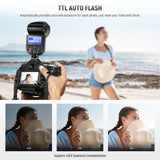 NEEWER Z1 TTL Round Head Flash Speedlite With Diffuser, view 3