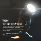 NEEWER Z2PRO 76Ws TTL Round Head Flash Speedlite, view 2