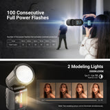 NEEWER Z3R 100Ws 2.4G TTL Round Head Flash Speedlite, view 3