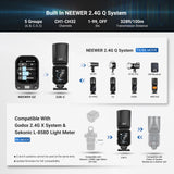 NEEWER Z3R 100Ws 2.4G TTL Round Head Flash Speedlite, view 6