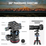 NEEWER N55C 68" Carbon Fiber Tripod Monopod, view 3