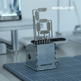 Nikola Toy All-Metal Hand Crank Flip Digit Mechanical Counter, view 2