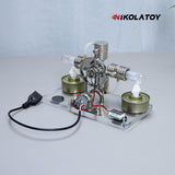 Nikola Toy Cross Twin Stirling Engine with Power Generation Device and Voltmeter, view 3