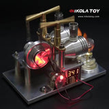 Nikola Toy Double Cylinder Stirling Model+Voltmeter, view 3
