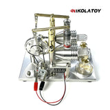 Nikola Toy Double Cylinder Stirling Model+Voltmeter, view 4