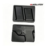 Nikola Toy Gun Type Cigarette Lighter With 3 Replaceable Magazine Clips, view 5