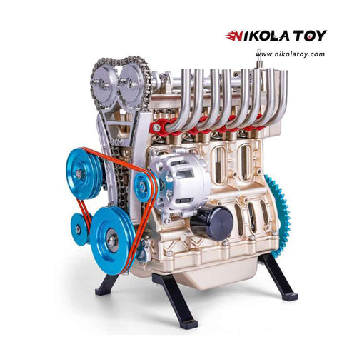 Nikola Toy TECHING L4 Car Engine Model Full Metal Assembling Four- Cylinder Building Kits