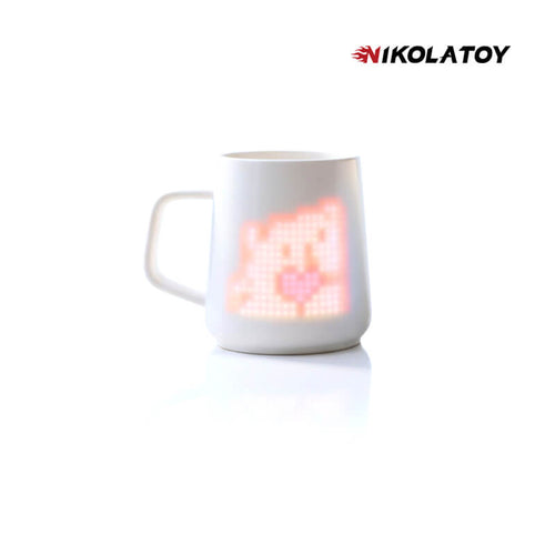 Nikola Toy LED Pixel Smart Mug App‑Controlled DIY Animation Ceramic Cup Interactive Couple Gift