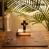 Nikola Toy Magnetic Levitating Crucifix Cross with LED Holy Bible Base, view 2
