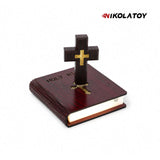 Nikola Toy Magnetic Levitating Crucifix Cross with LED Holy Bible Base, view 5