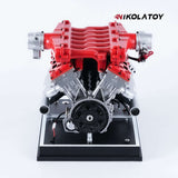 Nikola Toy TECHING V12 Car Engine Model Full Metal Assembling 12-Cylinder Building Kits 800+PCS, view 2