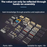 Nikola Toy TECHING V8 Car Engine Model Full Metal Assembling 8-Cylinder 500+Pcs Building Kits, view 5