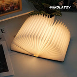 Nikola Toy Black Walnut Folding Book Magnetic Night Light, view 4