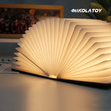 Nikola Toy Black Walnut Folding Book Magnetic Night Light, view 5