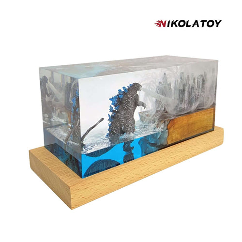 Nikola Toy Creative Resin Night Light Desktop Ornament - Godzilla
