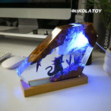 Nikola Toy Creative Resin Night Light Desktop Ornament - Godzilla, view 5