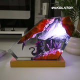 Nikola Toy Creative Resin Night Light Desktop Ornament - Godzilla, view 6