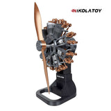 Nikola Toy Highly Restored 9-Cylinder Radial Engine Model, view 6