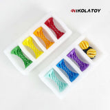 Nikola Toy 3D Printed Rainbow Spiral Ejection Decompression Ball, view 2