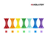 Nikola Toy 3D Printed Rainbow Spiral Ejection Decompression Ball, view 3