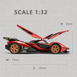 Nikola Toy Alloy 1/22 Lamborghini V12 GT Model Car, view 6
