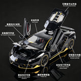 Nikola Toy Alloy 1/24 Lamborghini LP770-4 Model Car, view 3