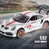 Nikola Toy Alloy 1/32 Porsche 911 Track Edition Model Car, view 3