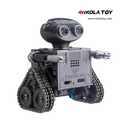 Nikola Toy TECHING 160PCS Metal Remote Control Tank Robot Building Kits Bluetooth Speaker