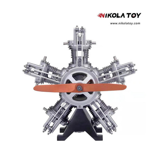 Nikola Toy TECHING DIY 5 Cylinder Electric Mechanical Aircraft Radial Engine Model Kits