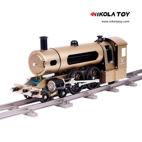 Nikola Toy TECHING Engine Steam Train Model With Pathway Full Aluminum Alloy Model Kits