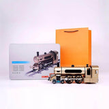 Nikola Toy TECHING Engine Steam Train Model With Pathway Full Aluminum Alloy Model Kits, view 6