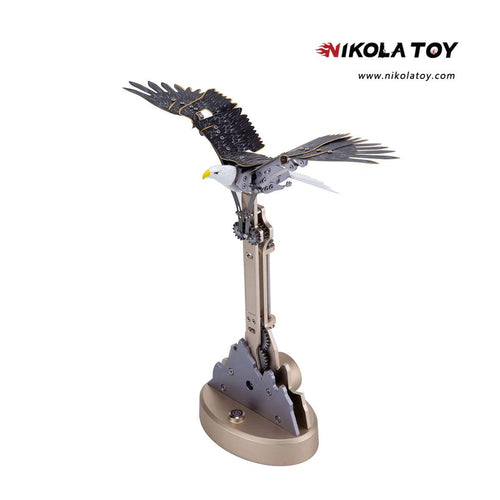 Nikola Toy TECHING Kinetic Bald Eagle Sculptures Kits With Flapping Wings