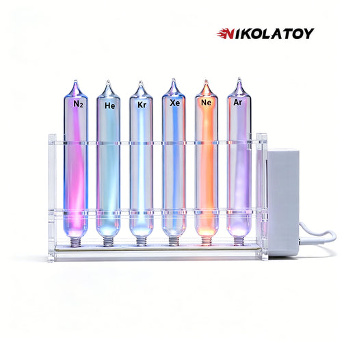 Nikola Toy Tesla Plasma Reaction Inert Gas Glass Luminous Tube Vertical Kit