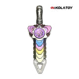 Nikola Toy Ultra Limited Rattlesnake Sword Titanium Ice Crystal Forging One of a Kind EDC Toy, view 2