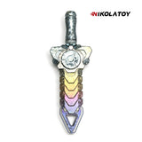 Nikola Toy Ultra Limited Rattlesnake Sword Titanium Ice Crystal Forging One of a Kind EDC Toy, view 5