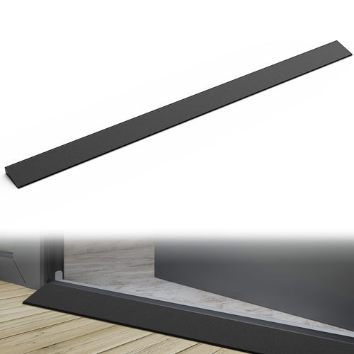 Nilight 0.4Inch Rise Threshold Ramp for Doorways, 39.4Inch Wide Low Profile Cuttable Rubber Access Door Ramp for Doorway, Curb, Home Steps, Bathroom