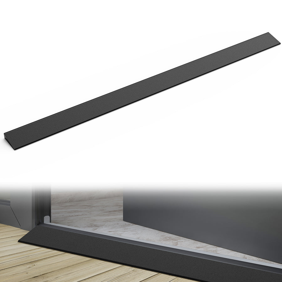 Nilight 0.4Inch Rise Threshold Ramp for Doorways, 39.4Inch Wide Low Profile Cuttable Rubber Access Door Ramp for Doorway, Curb, Home Steps, Bathroom