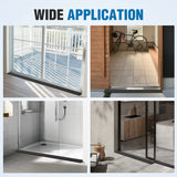 Nilight 0.4Inch Rise Threshold Ramp for Doorways, 39.4Inch Wide Low Profile Cuttable Rubber Access Door Ramp for Doorway, Curb, Home Steps, Bathroom, view 6