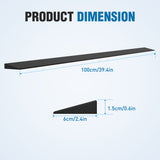 Nilight 0.6Inch Rise Threshold Ramp for doorways, 39.4Inch Wide Low Profile Cuttable Rubber Access Door Ramp for Doorway, Curb, Home Steps, Bathroom, view 3
