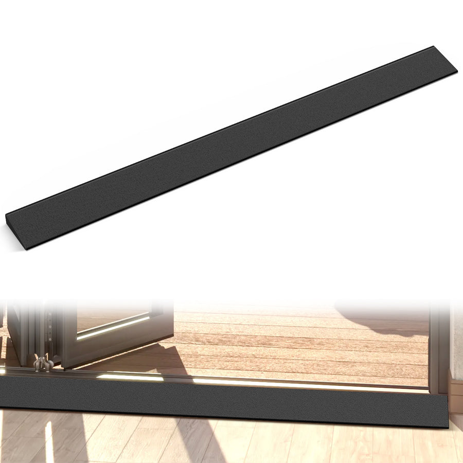 Nilight 0.8Inch Rise Threshold Ramp for Doorways, 39.4Inch Wide Low Profile Cuttable Rubber Access Door Ramp for Doorway, Curb, Home Steps, Bathroom