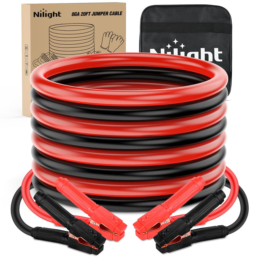 Nilight 0 Gauge 20 FT Heavy Duty Jumper Cable