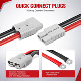 Nilight 0 Gauge 30 Feet Heavy Duty Jumper Cables 1000 Amp Booster Battery Cables with Permanent Installation kit and Quick Connect Plug Includes carrying bag for 12V & 24V Cars SUVs and Trucks, view 2