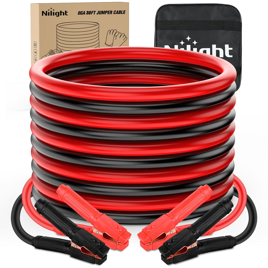 Nilight 0 Gauge 30 FT Heavy Duty Jumper Cable