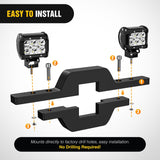 Nilight 1-1/4 inch Towing Hitch Mount Bracket for Truck Trailer RV SUV Pick Up fit Dual LED Work Light Reverse Rear Back Up Off Road Lights(Towing Hitch Mount Bracket) Without Light, view 4