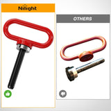 Nilight 1/2 Inch Diameter Heavy Duty Ultra Strong Neodymium Magnet Trailer Hitch Pin Red for Lawn Mower, Tractor, Towing Cargo, ATV Trailer, view 5