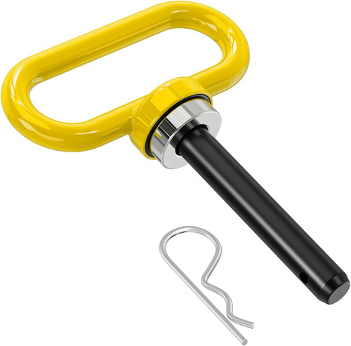 Nilight 1/2 Inch Diameter Heavy Duty Ultra Strong Neodymium Magnet Trailer Hitch Pin Yellow for Lawn Mower, Tractor, Towing Cargo, ATV Trailer