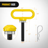 Nilight 1/2 Inch Diameter Heavy Duty Ultra Strong Neodymium Magnet Trailer Hitch Pin Yellow for Lawn Mower, Tractor, Towing Cargo, ATV Trailer, view 2