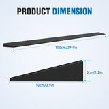 Nilight 1.2 Inch Rise Threshold Ramp for Doorways, 39.4 Inch Wide Low Profile Cuttable Rubber Wheelchair Access Door Ramp for Doorway, Curb, Home Steps, Bathroom, view 2