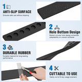 Nilight 1.2 Inch Rise Threshold Ramp for Doorways, 39.4 Inch Wide Low Profile Cuttable Rubber Wheelchair Access Door Ramp for Doorway, Curb, Home Steps, Bathroom, view 6